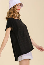 Load image into Gallery viewer, Umgee Top with Polka Dot Detail in Black ON ORDER  Umgee   
