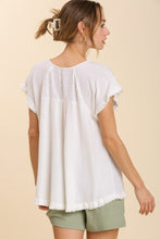 Load image into Gallery viewer, Umgee Top with Polka Dot Detail in Off White  Umgee   
