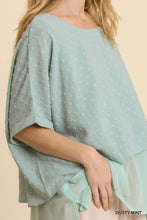 Load image into Gallery viewer, Umgee Layered Top with Polka Dot Details in Dusty Mint  Umgee   
