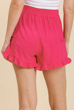 Load image into Gallery viewer, Umgee Ruffled Trim Shorts in Hot Pink Shorts Umgee   
