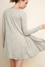 Load image into Gallery viewer, Umgee Long Sleeved Layered Dress in Heather Gray Dresses Umgee   
