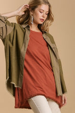 Load image into Gallery viewer, Umgee Teracotta Tunic Top with Fray Detail Tops Umgee   

