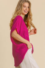 Load image into Gallery viewer, Umgee Sheer Dolman Top in Fuchsia Shirts &amp; Tops Umgee   
