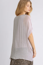Load image into Gallery viewer, Umgee Sheer Dolman Top in Pale Grey Shirts &amp; Tops Umgee   
