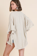 Load image into Gallery viewer, Umgee Oatmeal Linen Blend Tunic Top Tops Umgee   
