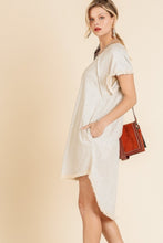 Load image into Gallery viewer, Umgee  Short Sleeve Round Neck Midi Dress in Melange Dress Umgee   
