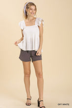 Load image into Gallery viewer, Umgee Linen Blend Puff Sleeve Babydoll Top in Off White Top Umgee   
