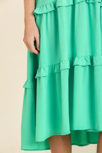 Load image into Gallery viewer, Umgee Maxi Dress with Ruffled Details in Emerald Dress Umgee   

