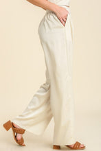 Load image into Gallery viewer, Umgee Wide Leg Trouser Pants in Cream Pants Umgee   
