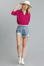 Load image into Gallery viewer, 5 Pockets Distressed and Floral Lace Light Detail Denim Shorts with Unfinished Hem Shorts Umgee   
