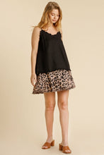 Load image into Gallery viewer, Umgee Linen Blend Spaghetti Strap Top with Frayed Trim in Black Top Umgee   
