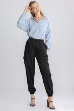 Load image into Gallery viewer, Umgee Cargo Jogger Pants in Black Pants Umgee   
