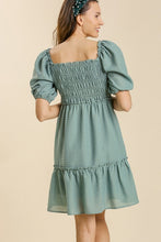 Load image into Gallery viewer, Umgee Seafoam Waffle Texture Dress with Smocking Dresses Umgee   
