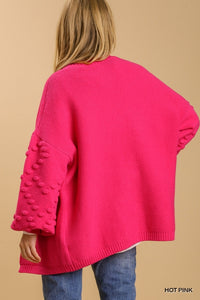 The Cutest Pink Pom Cardigan, Ever!