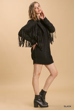 Load image into Gallery viewer, Umgee Fringe Crop Jacket in Black Coats &amp; Jackets Umgee   
