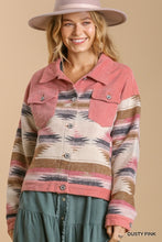 Load image into Gallery viewer, Umgee Vintage Pattern Jacket in Dusty Pink Coats &amp; Jackets Umgee   
