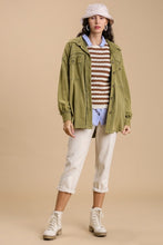 Load image into Gallery viewer, Umgee Shacket in Army Green Coats &amp; Jackets Umgee   
