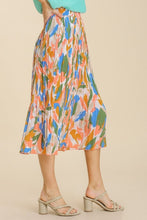 Load image into Gallery viewer, Umgee Pleated Maxi Skirt in Coral Mix Skirt Umgee   
