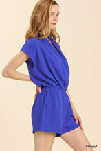 Load image into Gallery viewer, Umgee Front Overlap Romper in Cobalt Blue FINAL SALE Romper Umgee   
