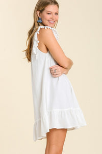 Umgee Embroidered Detail Dress in Off White Dress Umgee   