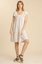 Load image into Gallery viewer, Umgee Linen Blend Dress with Back Cut Out Details in Oatmeal  Umgee   
