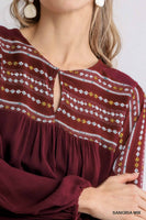 Umgee Sangria Printed Tunic Top FINAL SALE  Umgee   