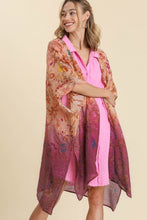Load image into Gallery viewer, Umgee Floral Ombre Kimono in Peach Mix  Umgee   
