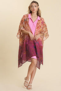 Umgee Floral Ombre Kimono in Peach Mix  Umgee   