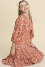 Load image into Gallery viewer, Umgee Animal Print Midi Dress in Salmon Mix Dresses Umgee   
