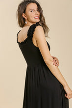 Load image into Gallery viewer, Umgee Smocked High Low Midi Dress in Black FINAL SALE Dresses Umgee   
