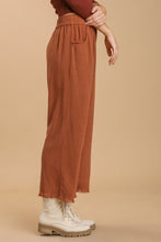 Load image into Gallery viewer, Umgee Wide Leg Linen Pants in Brick Bottoms Umgee   
