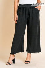 Load image into Gallery viewer, Umgee Wide Leg Linen Pants in Black Bottoms Umgee   
