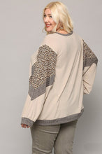Load image into Gallery viewer, GiGio Leopard Mixed Top in Sand Top Gigio   
