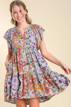 Load image into Gallery viewer, Umgee Floral Dress in Lavender Mix ON ORDER Dress Umgee   

