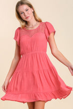 Load image into Gallery viewer, Umgee Sweetheart Dress in Coral Dress Umgee   
