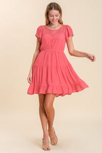 Umgee Sweetheart Dress in Coral Dress Umgee   