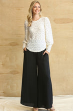 Load image into Gallery viewer, GiGio Textured Knit Top with Back Keyhole in Off White Top Gigio   
