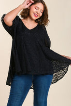 Load image into Gallery viewer, Umgee Leopard Print Puff Sleeve Top in Black Top Umgee   

