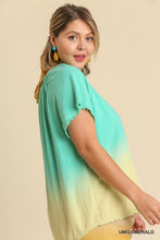 Load image into Gallery viewer, Umgee Dip Dye Top in Emerald Mix Shirts &amp; Tops Umgee   
