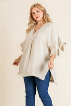 Load image into Gallery viewer, Umgee Oatmeal Linen Blend Tunic Top Tops Umgee   
