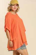 Load image into Gallery viewer, Umgee Lightweight Layered Tunic in Tangerine Tops Umgee   
