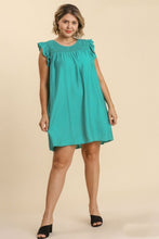 Load image into Gallery viewer, Umgee Smocked Yoke Dress in Emerald Green Dresses Umgee   
