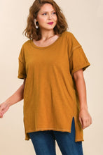 Load image into Gallery viewer, Umgee Oversized Cotton Tunic with Twisted Binding in Camel Top Umgee   
