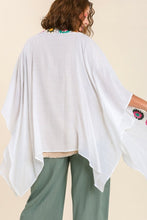 Load image into Gallery viewer, Umgee Off White Kimono with Colorful Crochet Details Kimono Umgee   
