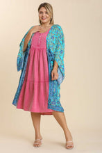 Load image into Gallery viewer, Umgee Emerald Floral Border Print Long Kimono  Umgee   
