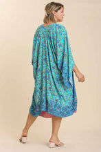 Load image into Gallery viewer, Umgee Emerald Floral Border Print Long Kimono  Umgee   
