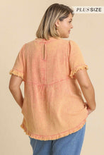 Load image into Gallery viewer, Umgee Mineral Washed Gauze Top in Salmon Shirts &amp; Tops Umgee   
